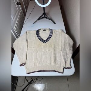 Vintage Christian Dior Monsieur Tennis Varsity Knit Sweater Mens Size M tennis